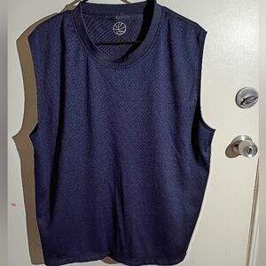 Navy Blue Mesh Basketball T-Shirt